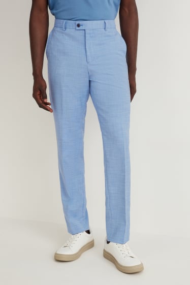 Hommes - Pantalon de costume - regular fit - Flex - LYCRA® - bleu