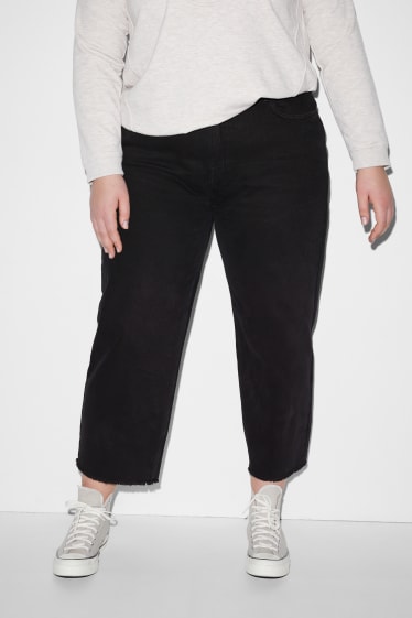 Femmes - CLOCKHOUSE - jean coupe droite - high waist - noir