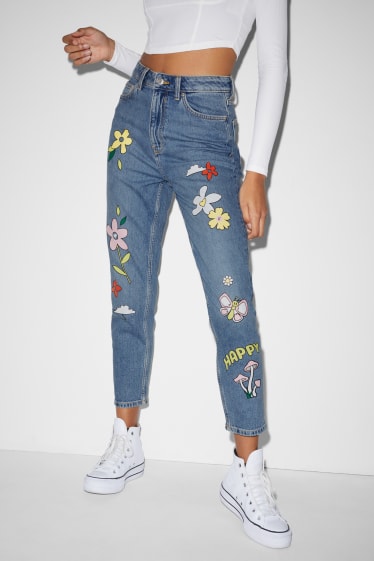 Femmes - CLOCKHOUSE - mom jean - high waist - jean bleu clair