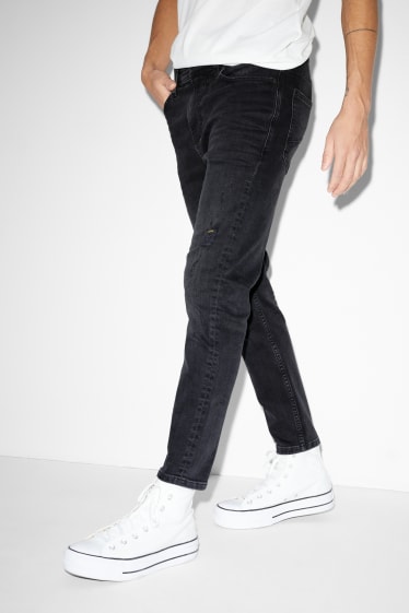 Bărbați - Carrot jeans - LYCRA® - denim-gri închis