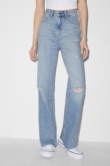 Damen - CLOCKHOUSE - Loose Fit Jeans - High Waist - helljeansblau