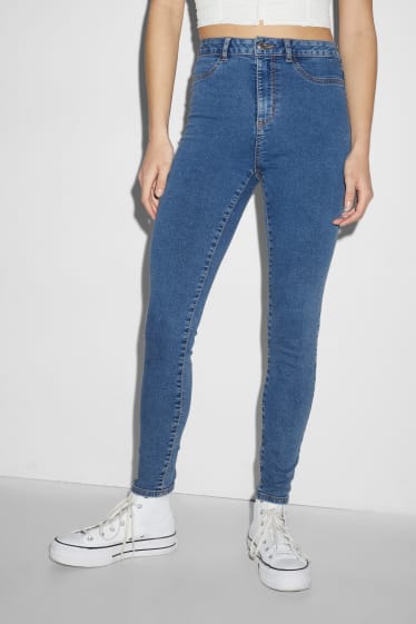 Damen - CLOCKHOUSE - Super Skinny Jeans - High Waist - jeansblau