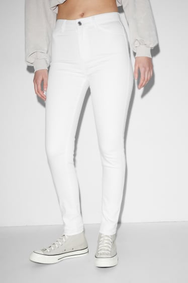 Damen - CLOCKHOUSE - Super Skinny Jeans - High Waist - weiss