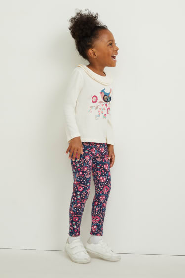 Kinderen: meisjes - Set van 2 - thermolegging - donkerblauw
