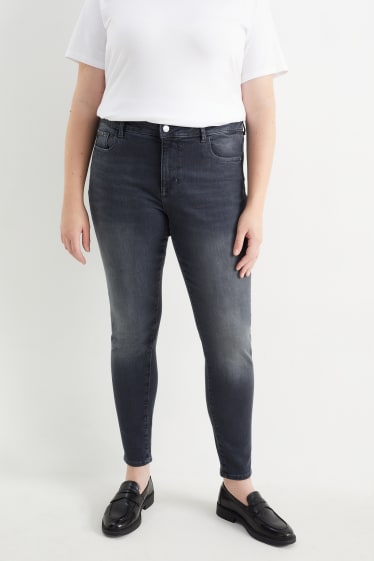 Femmes - Skinny jean - mid waist - shaping jean - jean gris