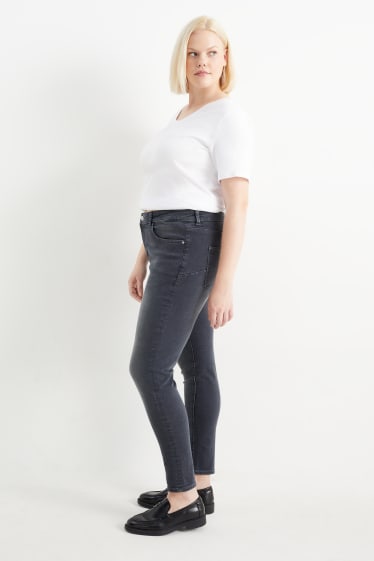 Femmes - Skinny jean - mid waist - shaping jean - jean gris