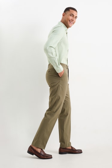 Men - Mix-and-match trousers - regular fit - Flex - LYCRA® - green