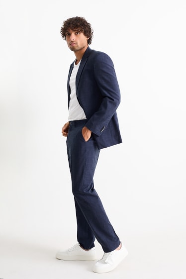 Men - Mix-and-match suit trousers - regular fit - Flex - dark blue