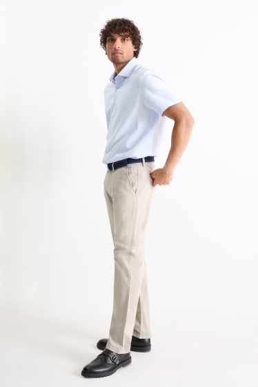 Hommes - Chino avec ceinture - regular fit - beige clair