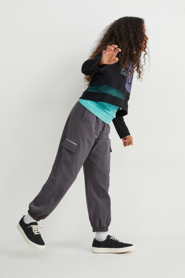 Kinderen: meisjes - Sportbroek - donkergrijs