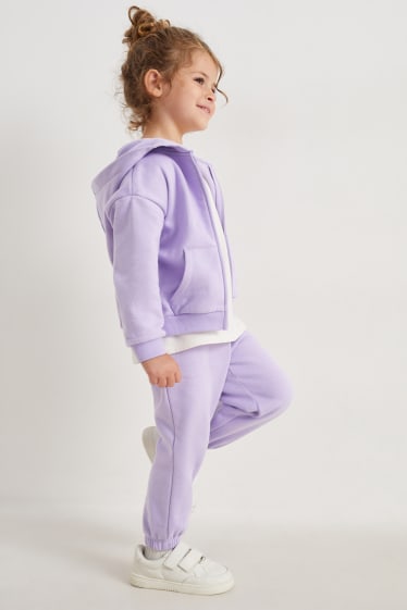 Kinderen: meisjes - Set van 2 - joggingbroek - roze