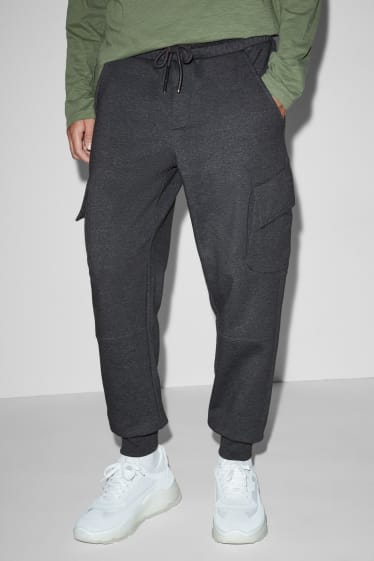 Uomo - Pantaloni sportivi cargo - grigio scuro