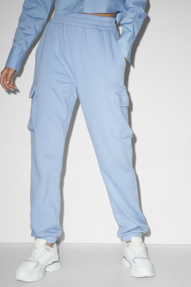 Mujer - CLOCKHOUSE - pantalón de deporte cargo - azul claro
