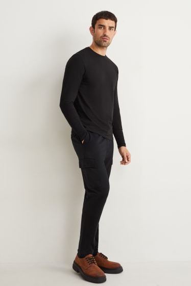 Home - Pantalons de xandall cargo - Flex - negre