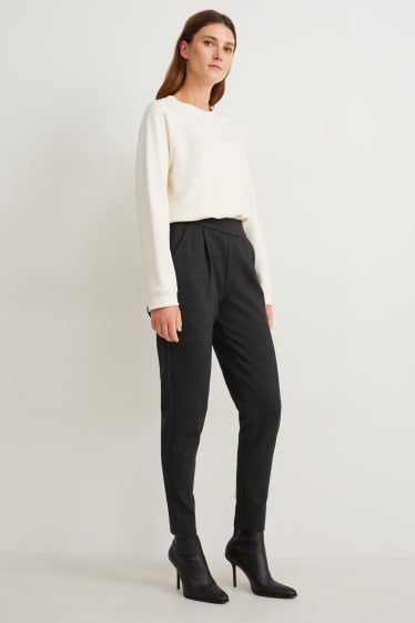 Dames - Jersey broek - donkergrijs