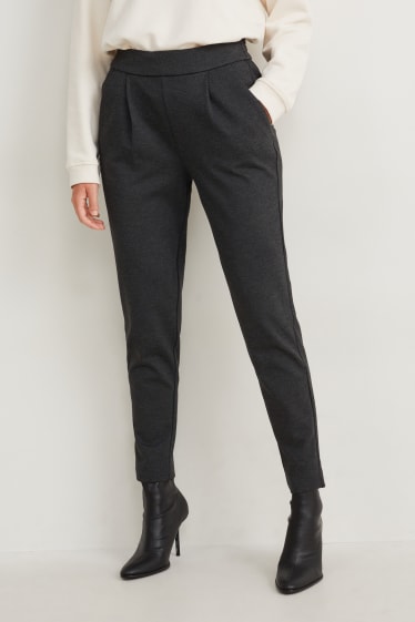 Dames - Jersey broek - donkergrijs