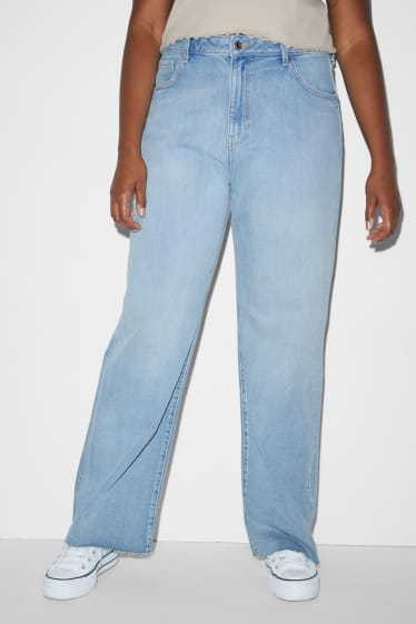 Damen - CLOCKHOUSE - Straight Jeans - High Waist - helljeansblau