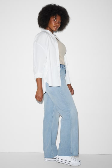 Damen - CLOCKHOUSE - Straight Jeans - High Waist - helljeansblau