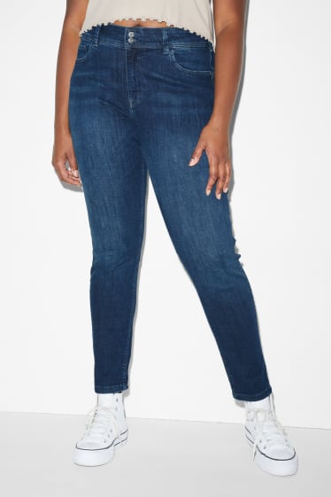 Damen - CLOCKHOUSE - Skinny Jeans - Mid Waist - Push-up-Effekt - jeansblau