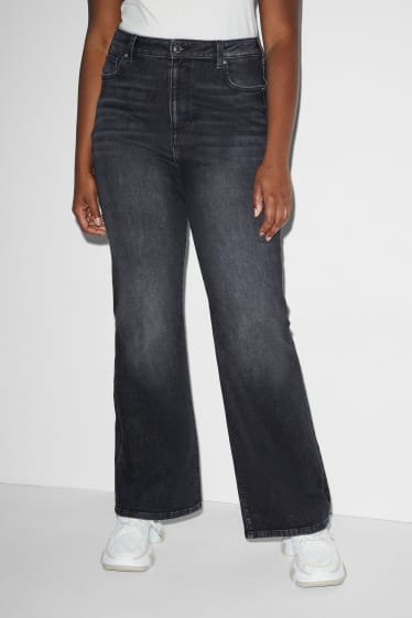 Donna - CLOCKHOUSE - flared jeans - vita alta - LYCRA® - jeans grigio scuro