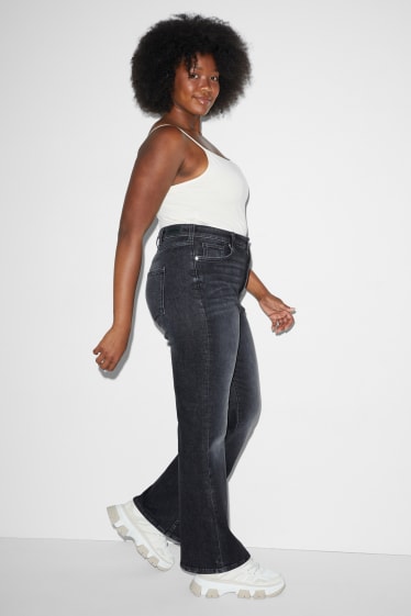 Donna - CLOCKHOUSE - flared jeans - vita alta - LYCRA® - jeans grigio scuro