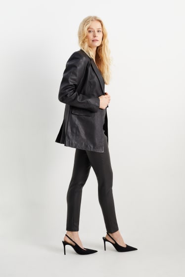 Donna - Pantaloni - vita alta - skinny fit - nero