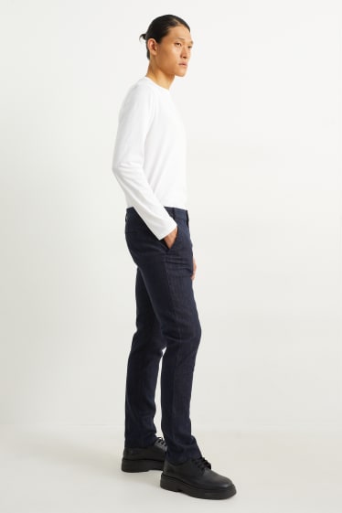 Heren - Chino-jeans - tapered fit - donkerblauw