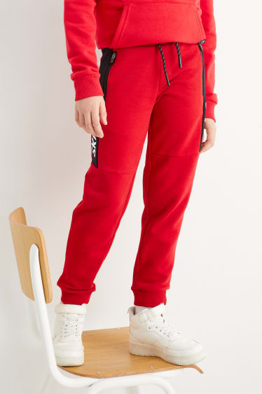 Kinder Buben - Multipack 2er - Jogginghose - rot