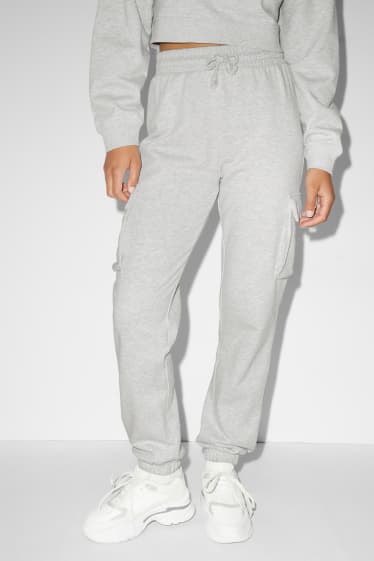 Damen - CLOCKHOUSE - Cargo-Jogginghose - hellgrau-melange
