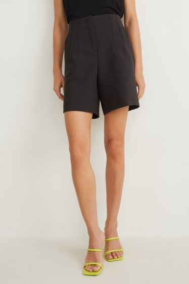 Femmes - Bermuda - high waist - noir