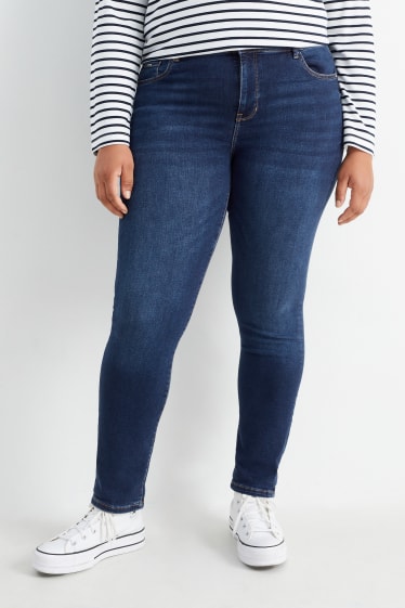 Kobiety - Slim jeans - wysoki stan - dżinsy modelujące - LYCRA® - dżins-niebieski