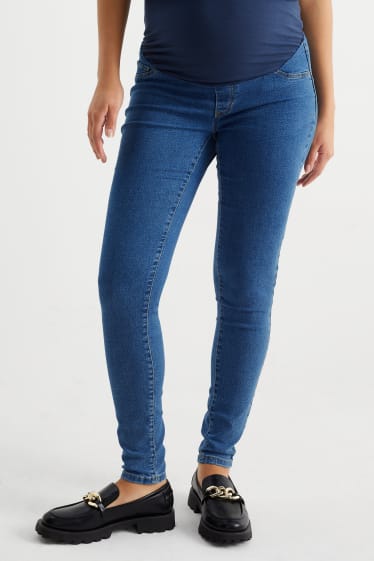 Dames - Zwangerschapsjeans - jegging jeans - jeansblauw