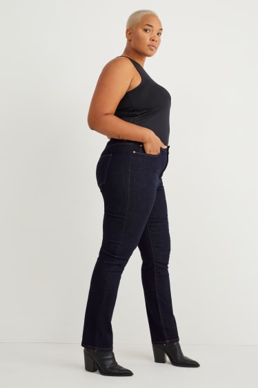 Donna - Straight jeans - vita alta - LYCRA® - jeans blu scuro