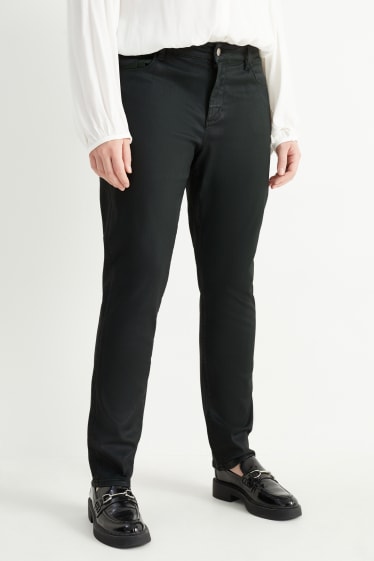 Dona - Slim jeans - mid waist - negre