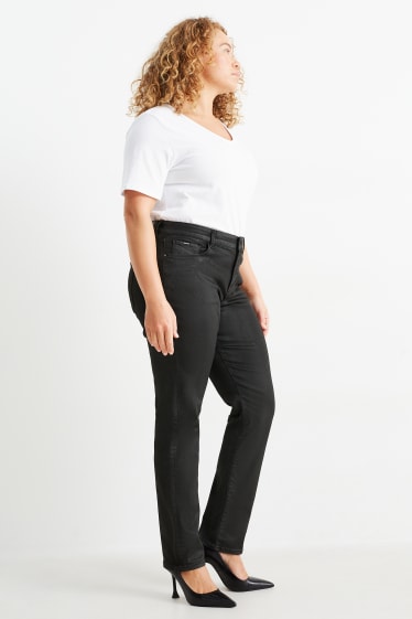 Dona - Slim jeans - mid waist - negre