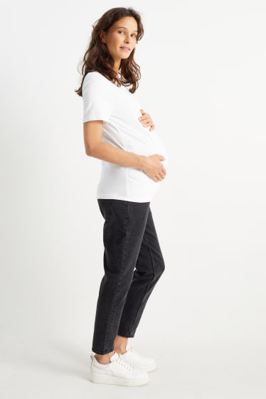 Femmes - Jean de grossesse - tapered jean - LYCRA® - jean gris foncé