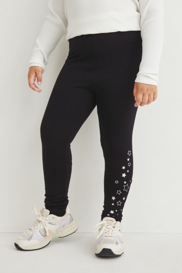 Enfants - Coupe ample - lot de 3 - leggings chauds - noir