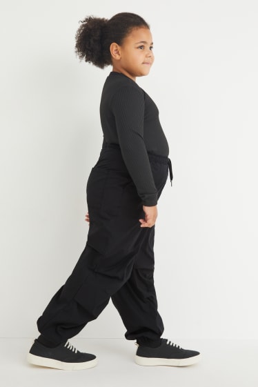 Kinderen: meisjes - Uitgebreide maten - broek - zwart