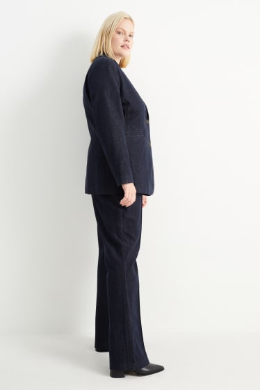 Dona - Flared jeans - high waist - texà blau fosc
