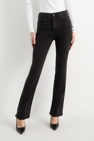 Femmes - Bootcut jean - high-waist - jean gris foncé