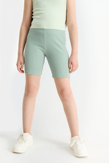 Niños - Pack de 2 - pantalones de ciclista - verde