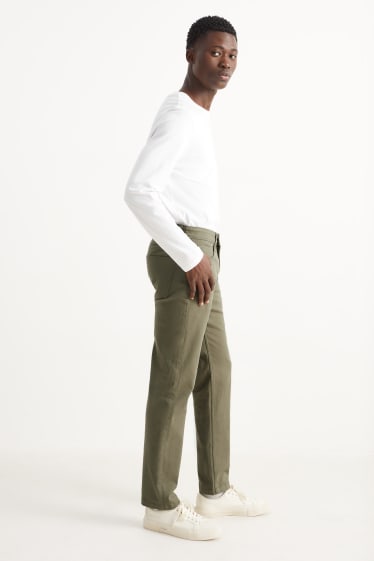 Pánské - Kalhoty - slim fit - zelená