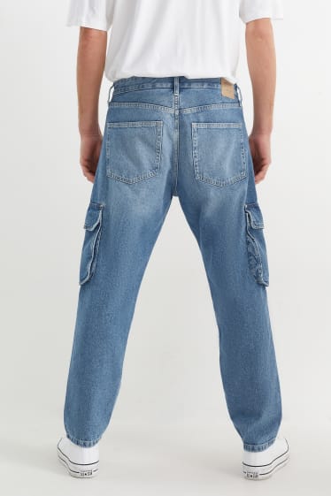 Hommes - Jean cargo - regular fit - jean bleu
