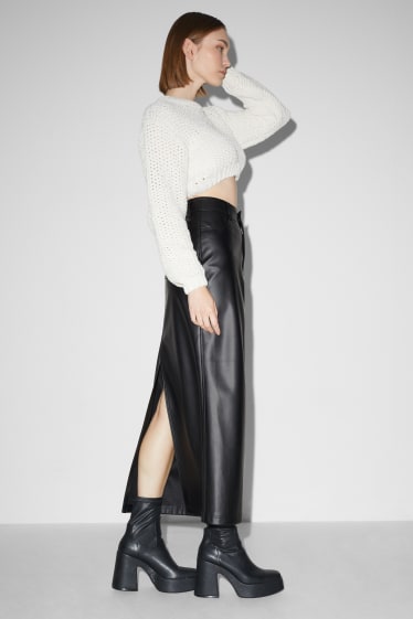 Donna - Gonna - similpelle - nero