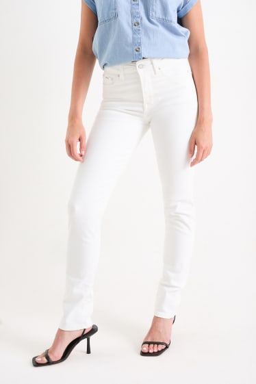 Donna - Slim jeans - vita media - shaping jeans - Flex - LYCRA® - bianco crema