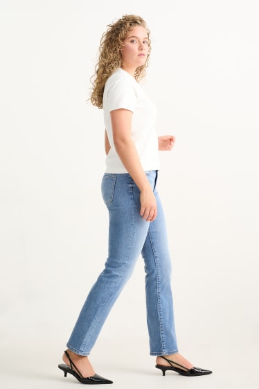 Femmes - Jean coupe droite - mid waist - LYCRA® - jean bleu clair