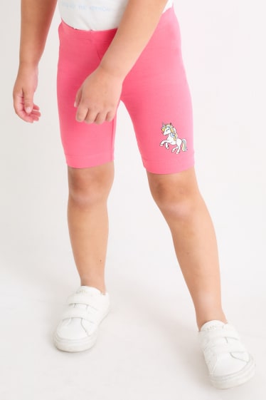 Nen/a - Paquet de 6 - unicorn - pantalons ciclistes - blanc trencat