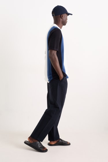 Uomo - Pantaloni chino - tapered fit - blu scuro