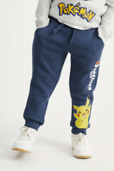 Dzieci - Wielopak, 3 szt. - Pokémon - spodnie dresowe - ciemnoniebieski