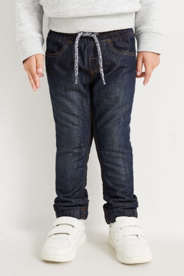 Kinder Jungen - Slim Jeans - Thermojeans - dunkeljeansblau